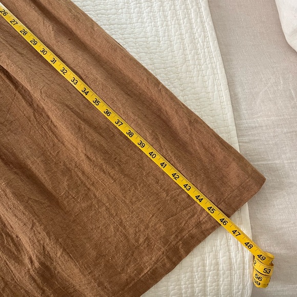 NWOT Pyne and Smith Model No.14 Button Up Full Length Linen Dress in Toast Linen - Picture 11 of 16